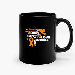 Leukemia Awareness Faith Strength Hope Surviving-Copy Ceramic Mugs, Funny Mug, Gift for Him, Gift for Mom