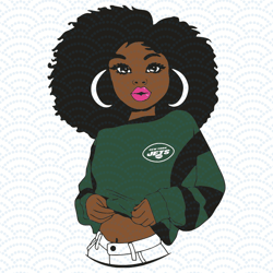 Black Girl New York Jets Svg, Sport Svg, New York Jets Football Team Svg