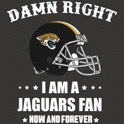 Damn Right I Am A Jaguars Fan Now And Forever Svg, Sport Svg, Damn Right Svg