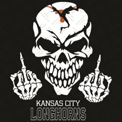 Kansas City Texas Longhorns Skull Svg, Sport Svg, Texas Svg
