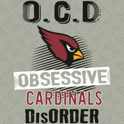 OCD Arizona Cardinals Obsessive Disorder Svg, Sport Svg, OCD Svg