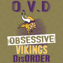 OVD Minnesota Vikings Obsessive Disorder Svg, Sport Svg, OVD Svg