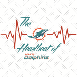 The Miami Heartbeat Of Dolphins Svg, Sport Svg, Heartbeat Svg