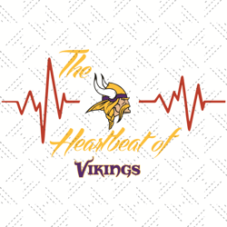 The Minnesota Heartbeat Of Vikings Svg, Sport Svg, Heartbeat Svg