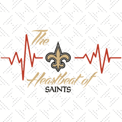 The New Orleans Heartbeat Of Saints Svg, Sport Svg, Heartbeat Svg