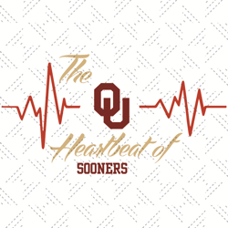 The Oklahoma Heartbeat Of Sooners Svg, Sport Svg, Heartbeat Svg