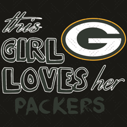 This Girl Loves Her Green Bay Packers Svg, Sport Svg, Love Svg