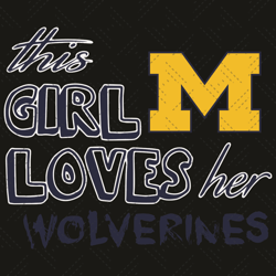 This Girl Loves Her Michigan Wolverines Svg, Sport Svg, Love Svg