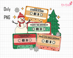 Merry Christmas Png, Snowman Png, Trendy Christmas Png, Retro Christmas Png