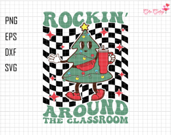 Rockin Around The Classroom Svg, Funny Christmas Tree, Stanley Tumbler Svg, Belt Bag Svg
