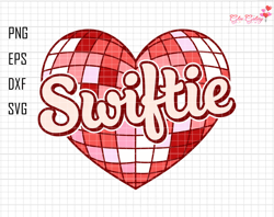 Swiftie Heart Svg, Retro Valentine Svg, Love Heart Era Svg, Romantic Valentines Day Heart Svg
