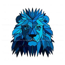 Lion Blue Mascot Detroit Lions SVG, Trending Digital File