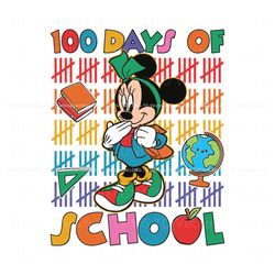 Minnie Mouse 100 Days of School SVG, Trending Digital File