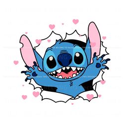 Stitch Cute Happy Valentine SVG, Trending Digital File