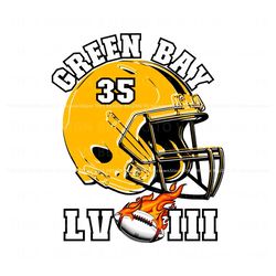 Super Bowl LVIII Green Bay Football Helmet SVG, Trending Digital File