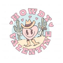 Western Howdy Valentine Cowboys Heart SVG, Trending Digital File