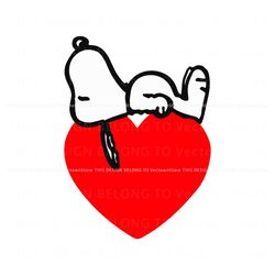 Cute Snoopy Valentine Heart SVG, Trending Digital File