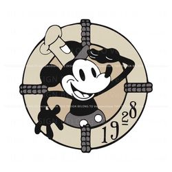 Disney Steamboat Willie Mickey Mouse 1928 SVG, Trending Digital File