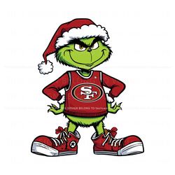 Funny Grinch San Francisco 49ers Football SVG, Trending Digital File