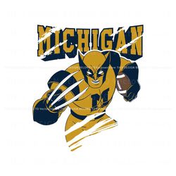 Michigan Wolverines Mandalorian Football SVG, Trending Digital File