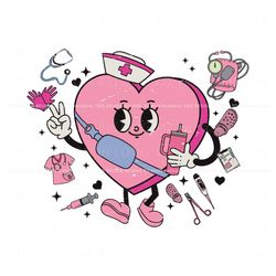 Nurse Coffee Lover Heart Valentine SVG, Trending Digital File