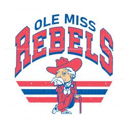 Retro Ole Miss Rebels Svg Digital Download, Trending Digital File