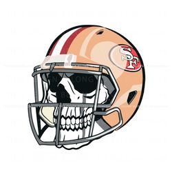 Skull Wear San Francisco 49ers Football Helmet SVG, Trending Digital File