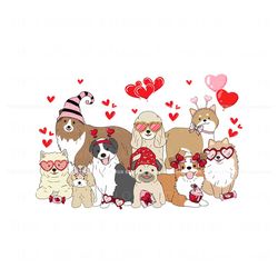 Valentines Day Dog Friends PNG, Trending Digital File
