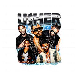Vintage 90s Rapper Usher PNG, Trending Digital File