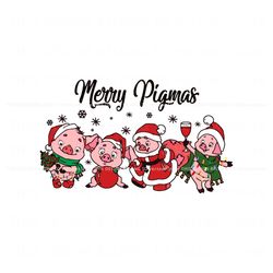 Funny Christmas Farm Animals Merry Pigmas Svg, Trending Design File