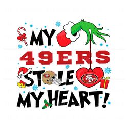 Grinch Hand My 49ers Stole My Heart Svg, Trending Design File