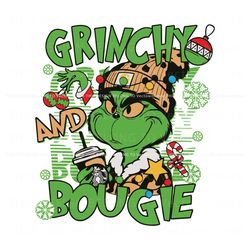 Grinchy Bougie Christmas SVG, Trending Design File