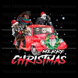 Horror Merry Christmas Car PNG, Trending Design File