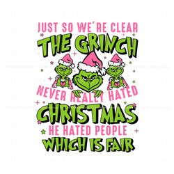 Just So We Are Clear The Grinch SVG, Trending Design File