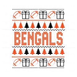 Retro Bengals Football Christmas SVG, Trending Design File
