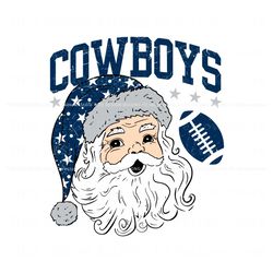 Retro Cowboys Santa Football SVG, Trending Design File