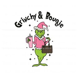 Retro Pink Grinchy And Bougie SVG, Trending Design File
