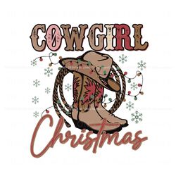 Vintage Cowgirl Boots Christmas SVG, Trending Design File