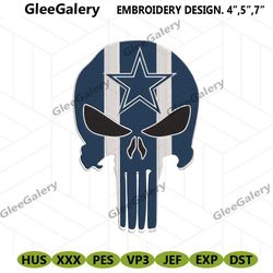 Dallas Cowboys NFL Team Skull Logo Embroidery Design Download