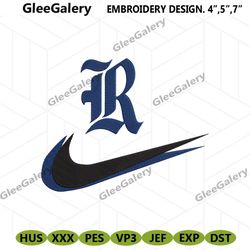 Rice Owls Double Swoosh Nike Logo Embroidery Design File