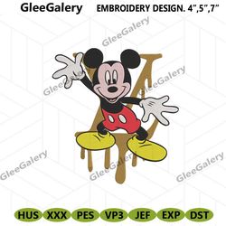 Happy Mickey LV Dripping Embroidery Design File Download