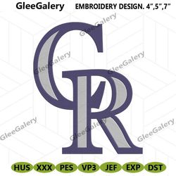 Colorado Rockies logo MLB Embroidery Design