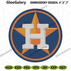 Houston Astros logo MLB Embroidery Design