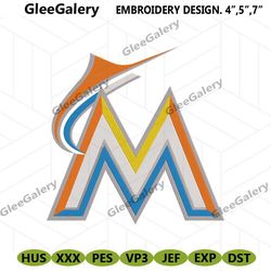 Miami Marlins logo MLB Embroidery Design