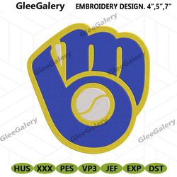 Milwaukee Brewers logo MLB Embroidery Design