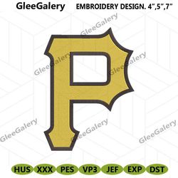 Pittsburgh Pirates logo MLB Embroidery Design