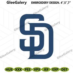 San Diego Padres logo MLB Embroidery Design