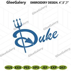 Duke Blue Devils Classic Logo Basketball Embroidery Design, NCAA Team Embroidery Files
