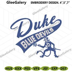 Duke Blue Devils Basketball Logo Embroidery Design, NCAA Team Logo Machine Embroidery Files