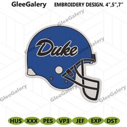 Duke NCAA Helmet Logo Machine Embroidery Design, NCAA Football Helmet Logo Embroidery Files